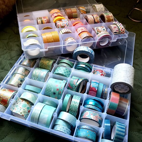 2pack 36 Grids Clear Plastic Organizer Box Container Jewelry Dividers women - Picture 4 of 14